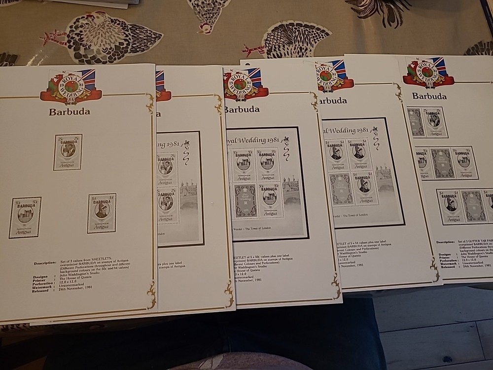 1981 Royal Wedding Album Pages, Letter B Countries As Shown In Pictures