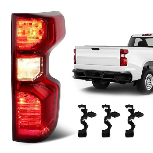 Tail Light Compatible with 2019 Right Passenger Side 19-25 Silverado Halogen