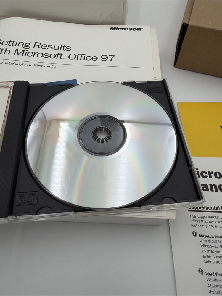 Microsoft Office 97 Standard Edition Complete Big Box CD-ROM Windows 95 NT