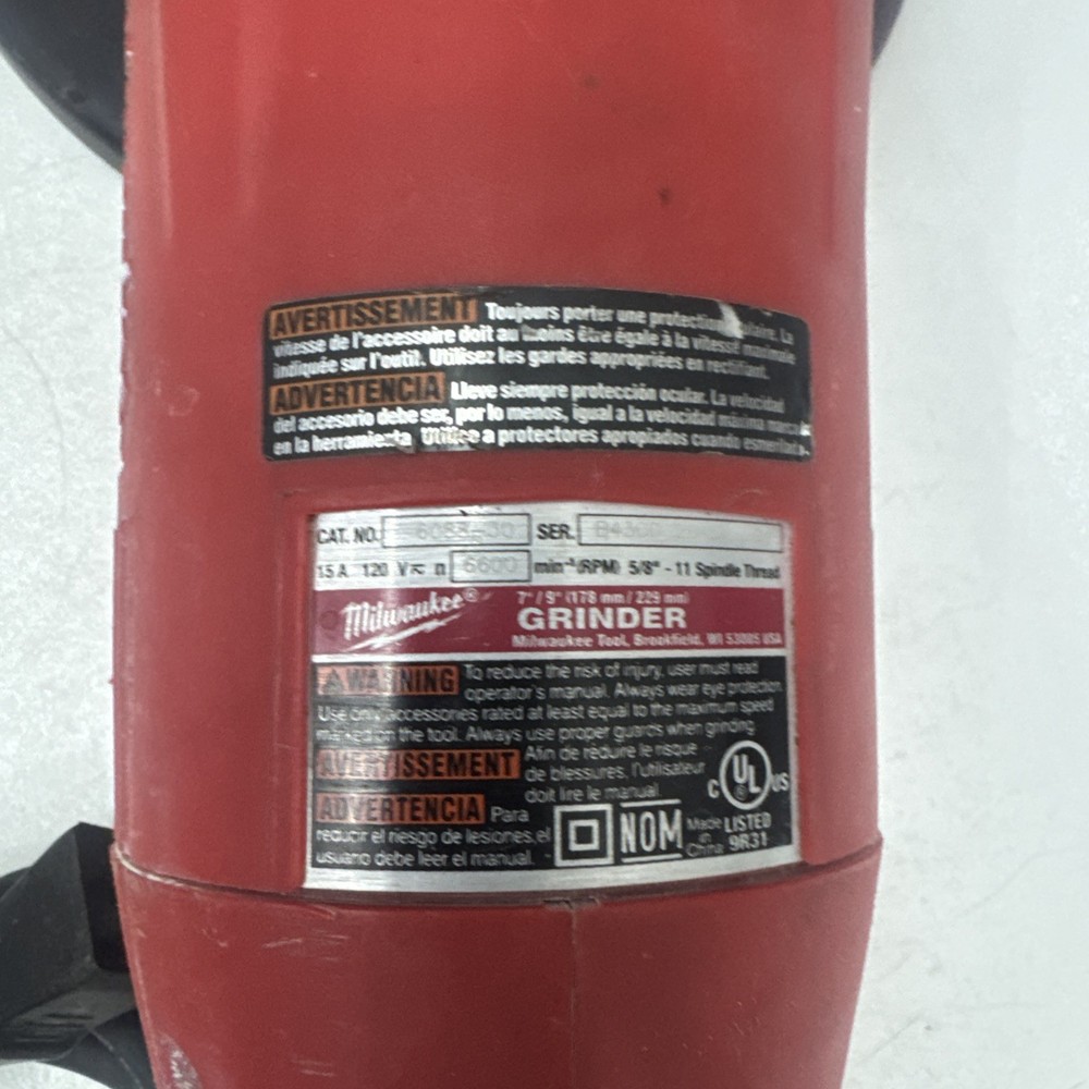 Milwaukee 7/9” Grinder Electric