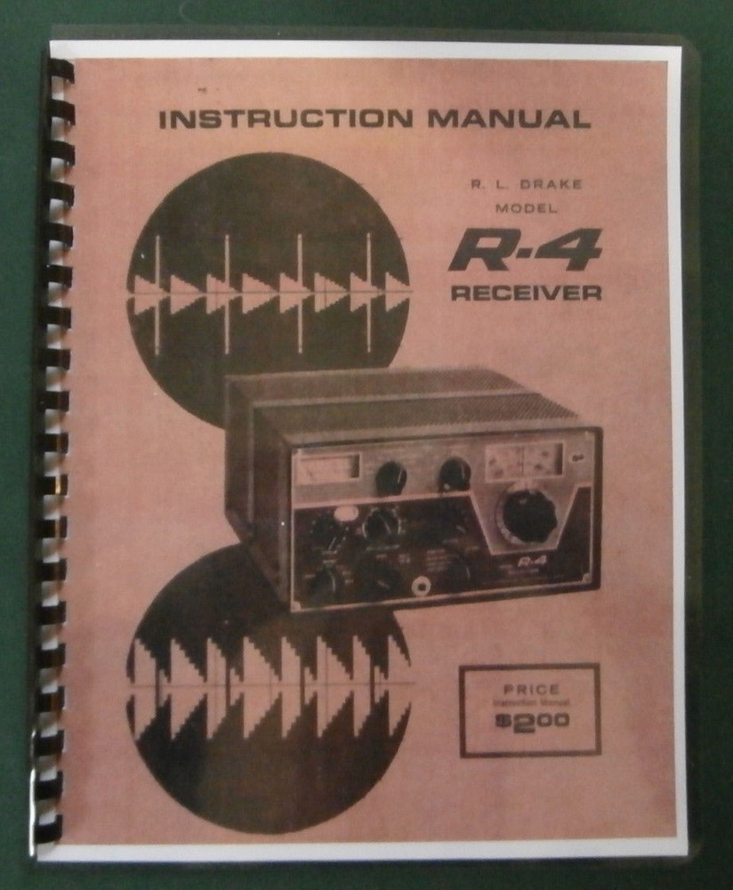 Drake R-4 Instruction manual: 11" x 17" Foldout Schematic & Protective Covers!