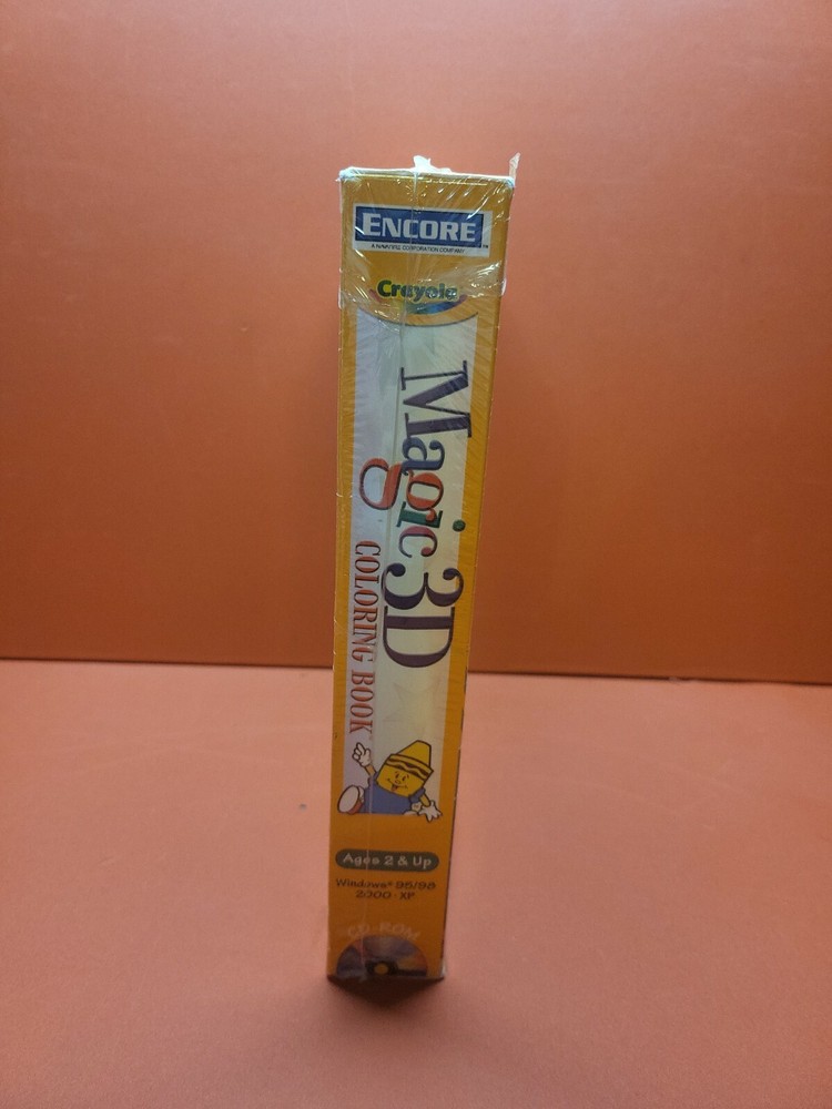 Rare Crayola Magic 3D Coloring Book (PC-CD, 2003) Big Box Edition ~ Sealed