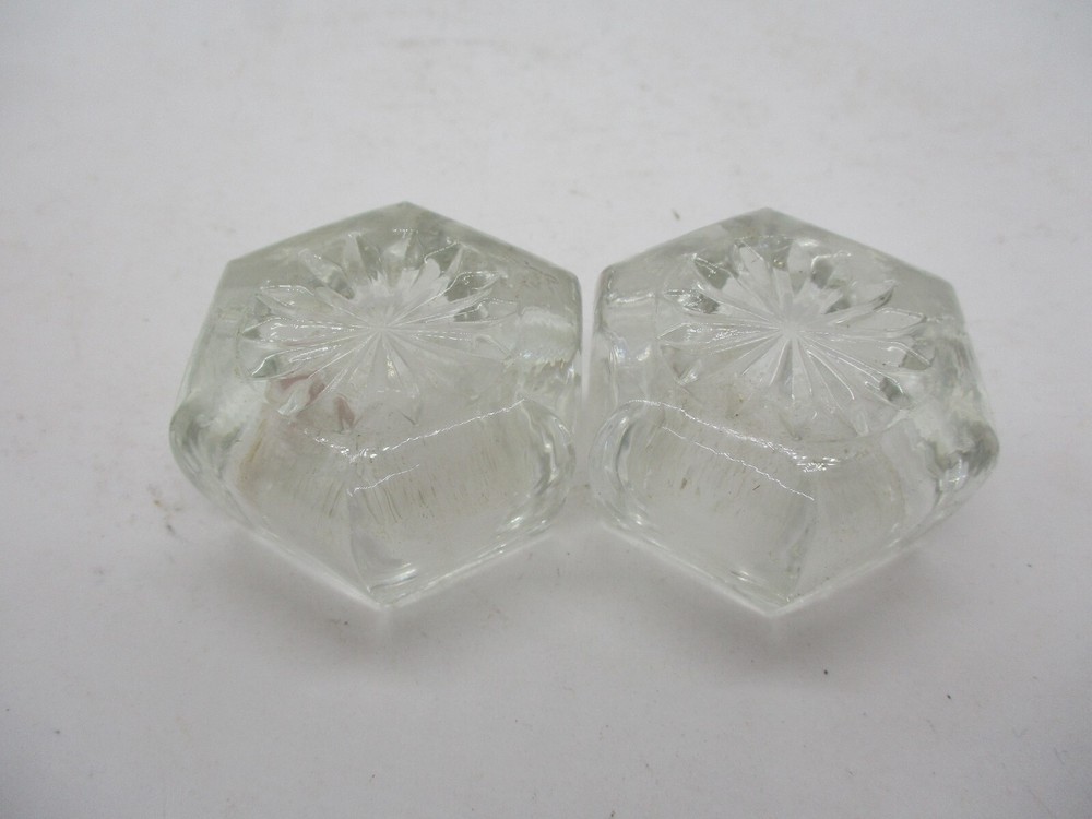 2 Clear Glass Open Salts