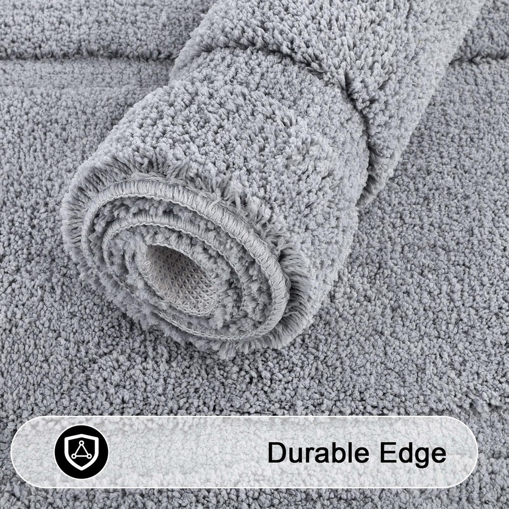 SHACOS Super Soft Bathroom Rugs Runner 20x47 1'8" x 3'11" (Rectangular), Grey