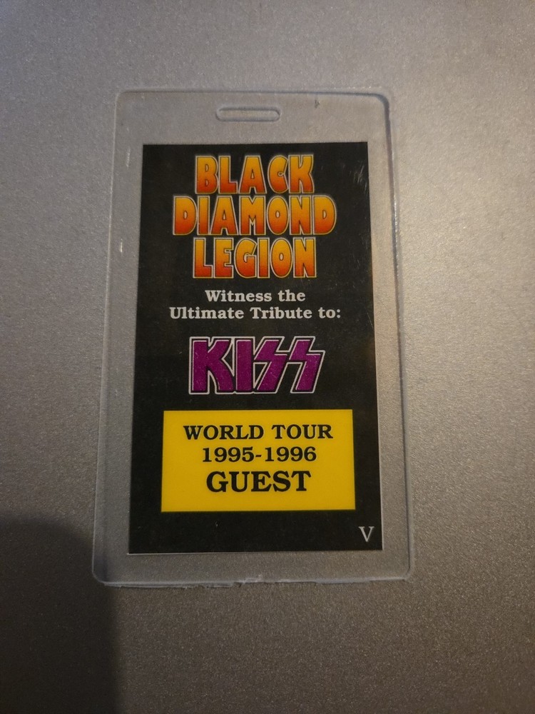 Kiss Black Diamond Legion 1995-96 Tour Pass Laminate