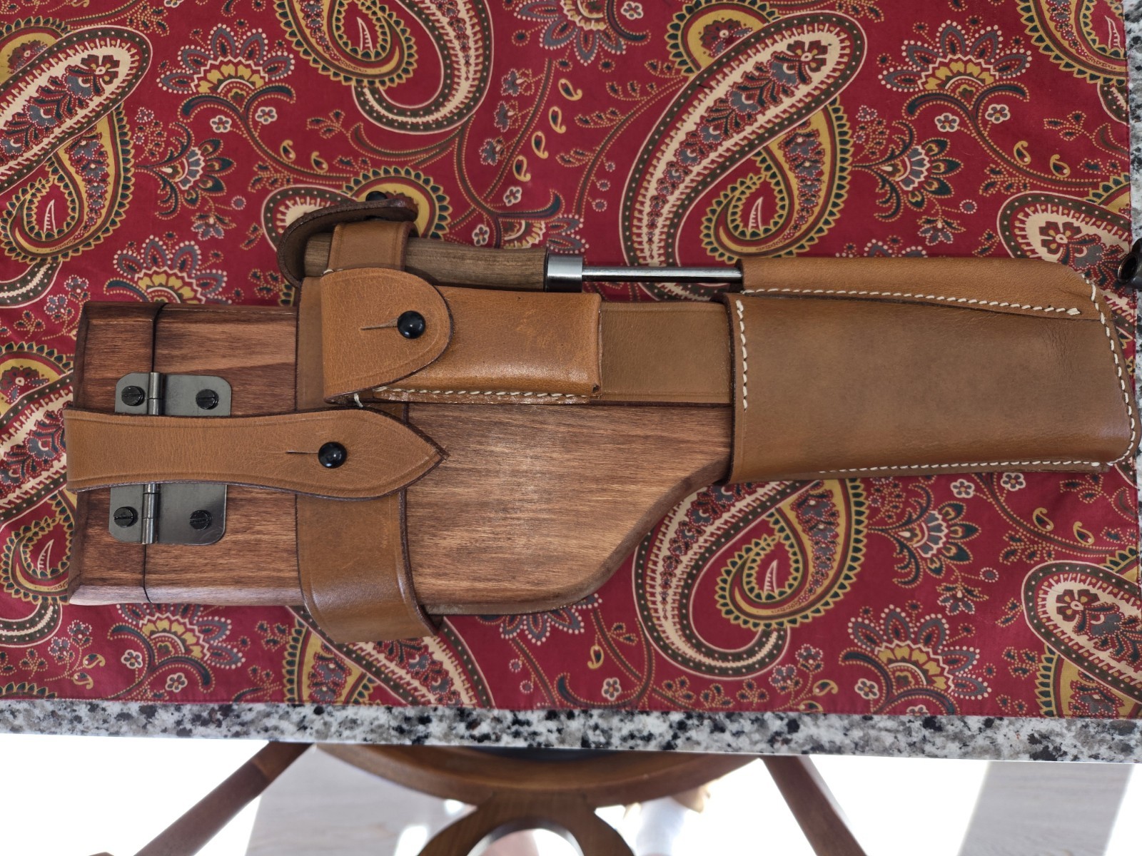 Mauser C96 Broomhandle Rig. Denix Replica Non-Gun.