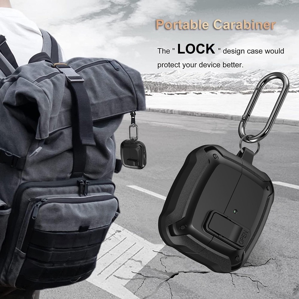 Galaxy Buds 3 Pro/3/3 FE Case Cover with Secure Lock 3 FE, Black