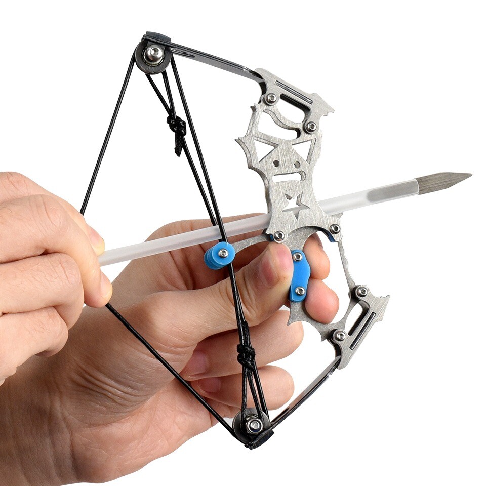 5.5" Mini Compound Bow Kit Toy Arrows Target Shooting Archery Gift Pocket Bow