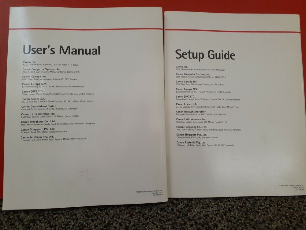 "Vintage" Canon MultiPASS C3000 User's Manual and Setup Guide