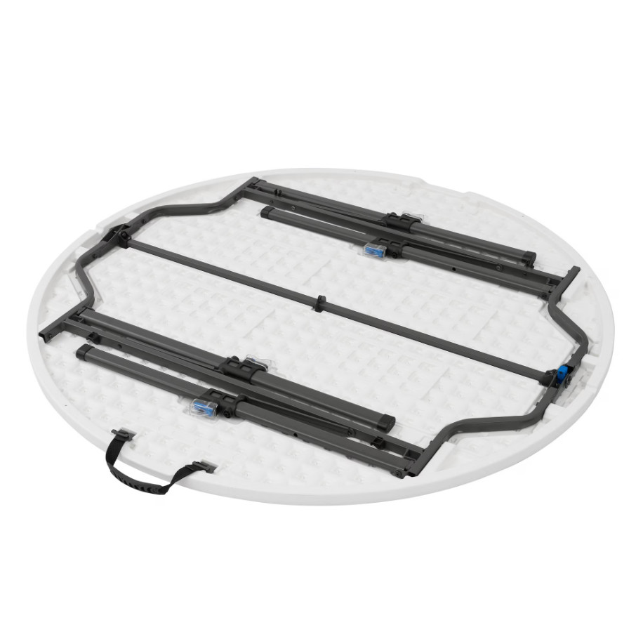 4ft Foldable Round Table White Plastic Indoor Outdoor Portable Use