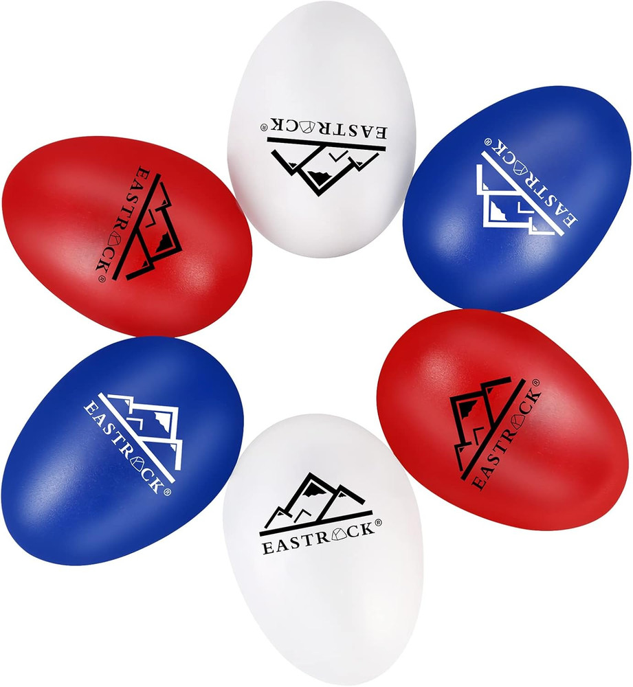 6 PCS Plastic Egg Shaker Set Musical Hand Percussion Shakers Musical Maracas Per
