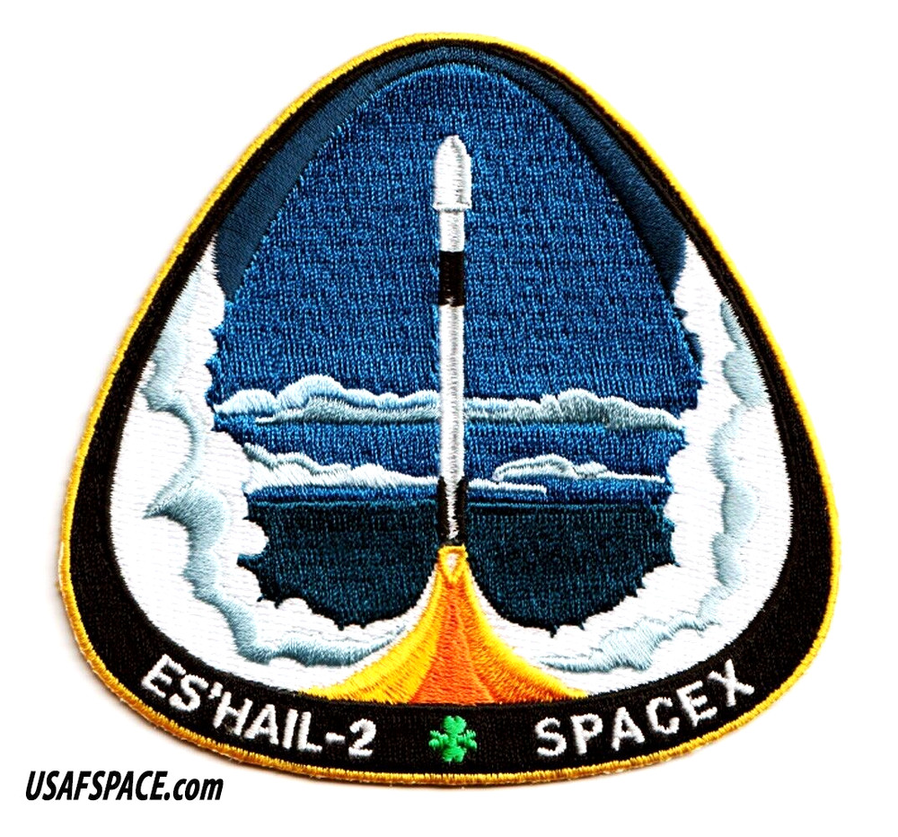 Authentic ES'HAIL -2 - SPACEX - FALCON 9 - KSC Launch SATELLITE Mission PATCH