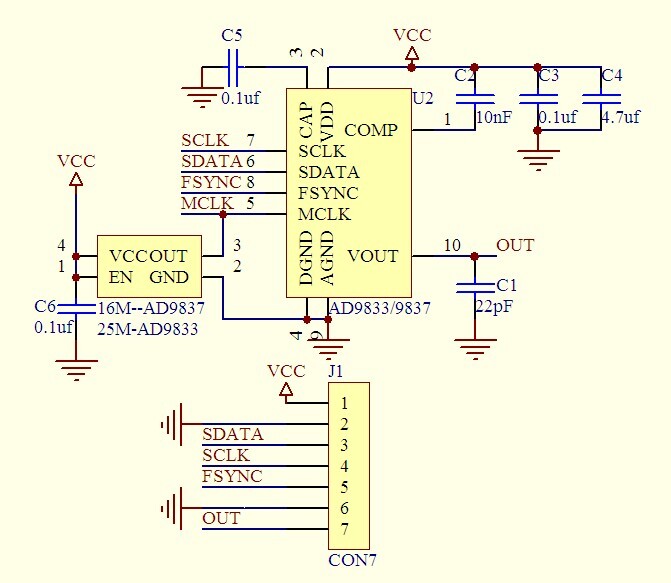 AD9833 DDS Signal Generator Module DC SPI Square Triangle Sine Wave Output