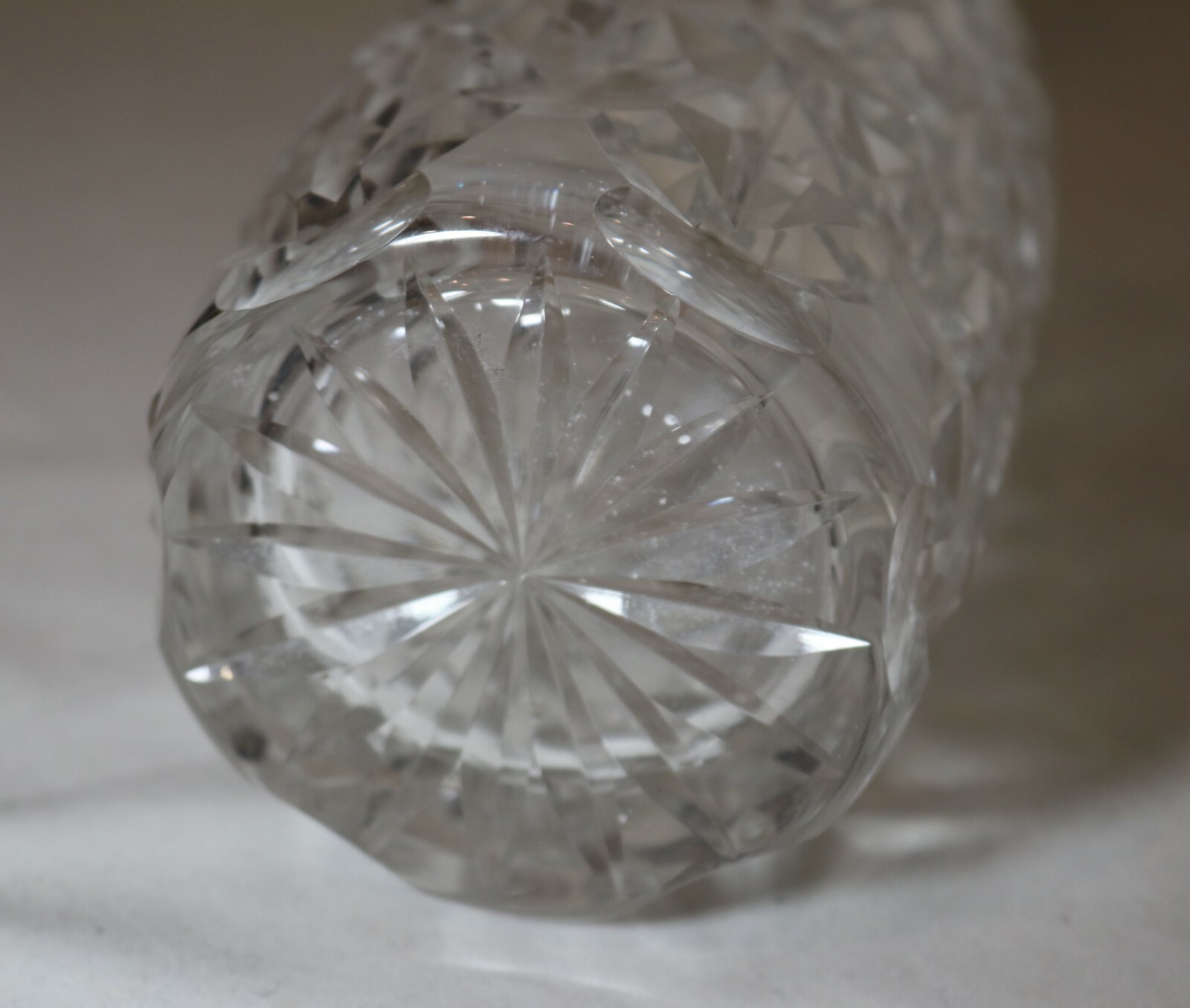 unique antique sterling silver cut clear crystal liquor wine gin decanter bottle