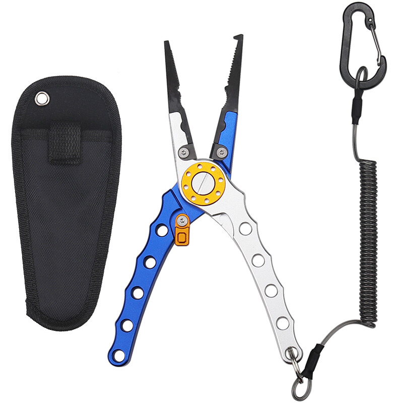Aluminum Fishing Pliers Saltwater Braid Line Cutter Scissors Hook Remover Tool
