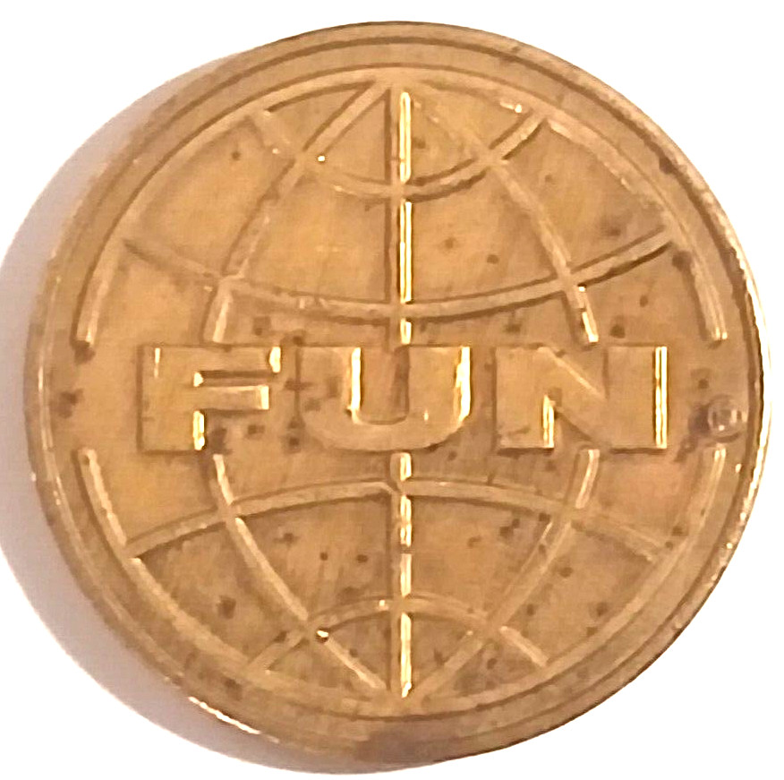 Vintage Fun Arcade Token Brass .875"