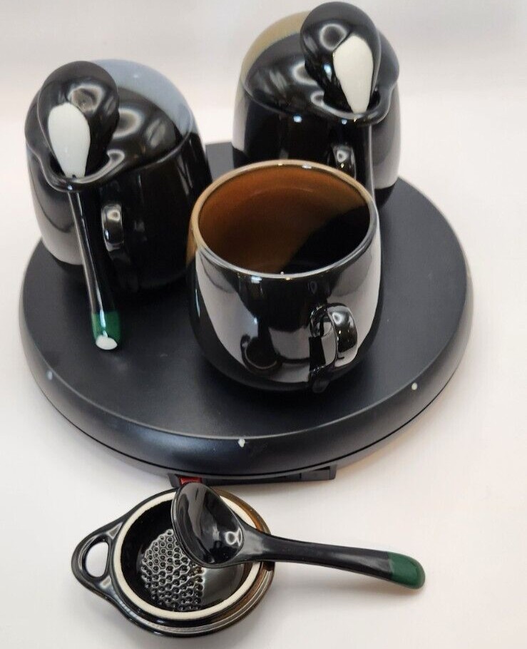 Lidded Ceramic Tea Cup Set with Spoon Holder & Zester