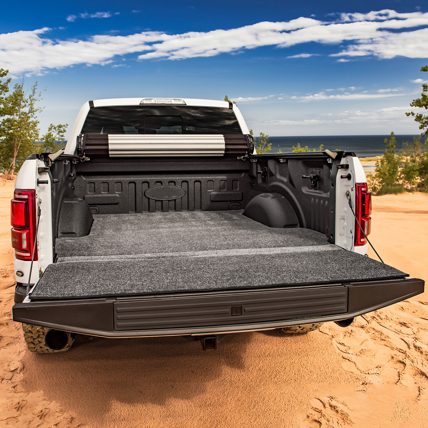 For 2015-19 Ford F150 Tailgate Moulding Cover With Flexible Step FL3Z-9940602-B