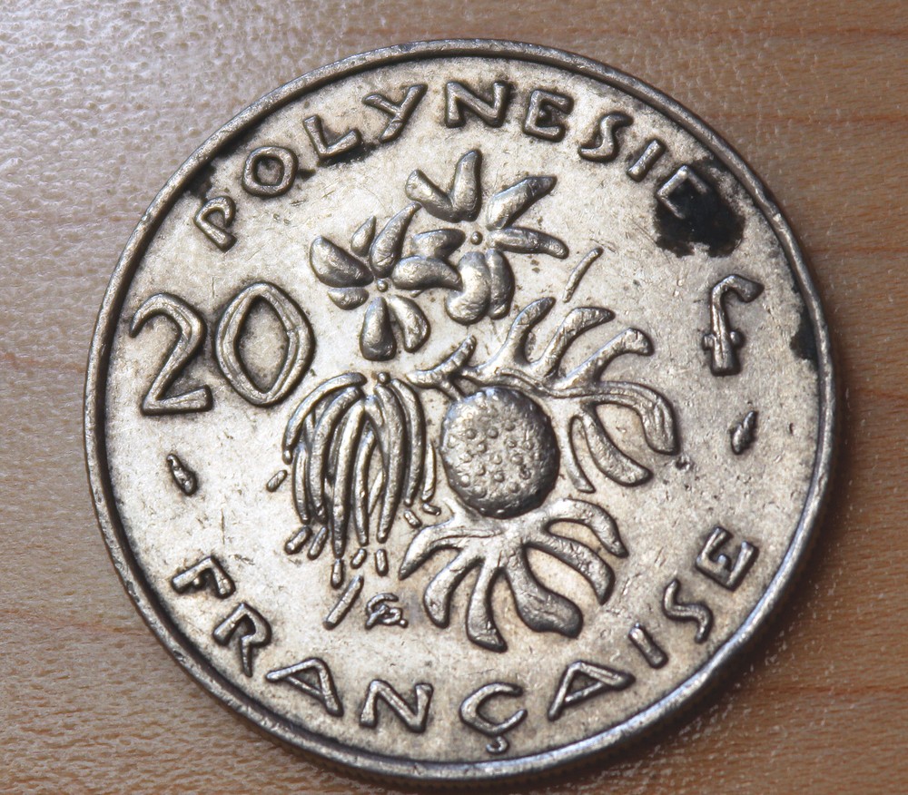 1975 French Polynesia 20 Francs