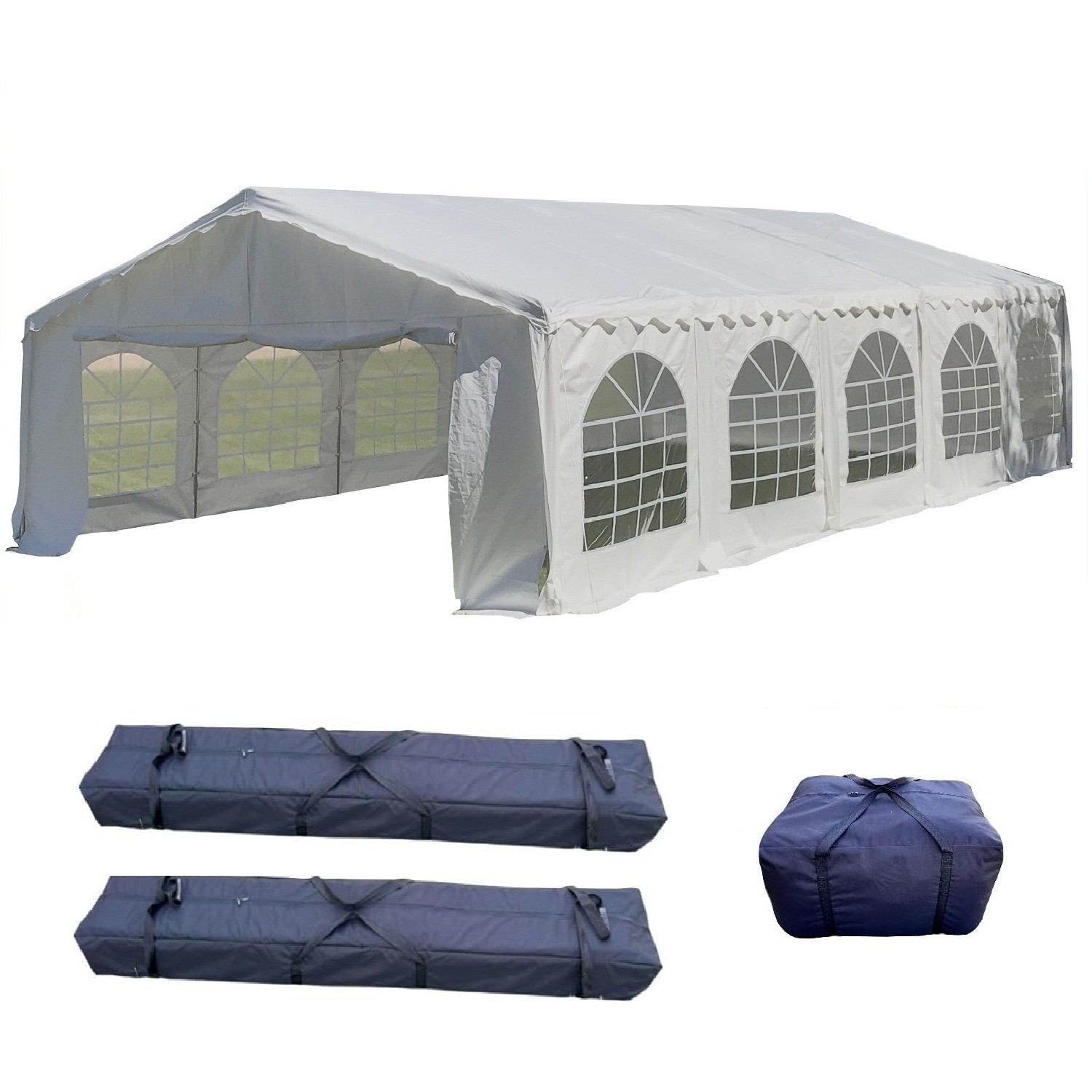 32'x16' Tent (B Model) Budget PE Wedding Party Tent + 2 Long Bags + 1 Short Bag
