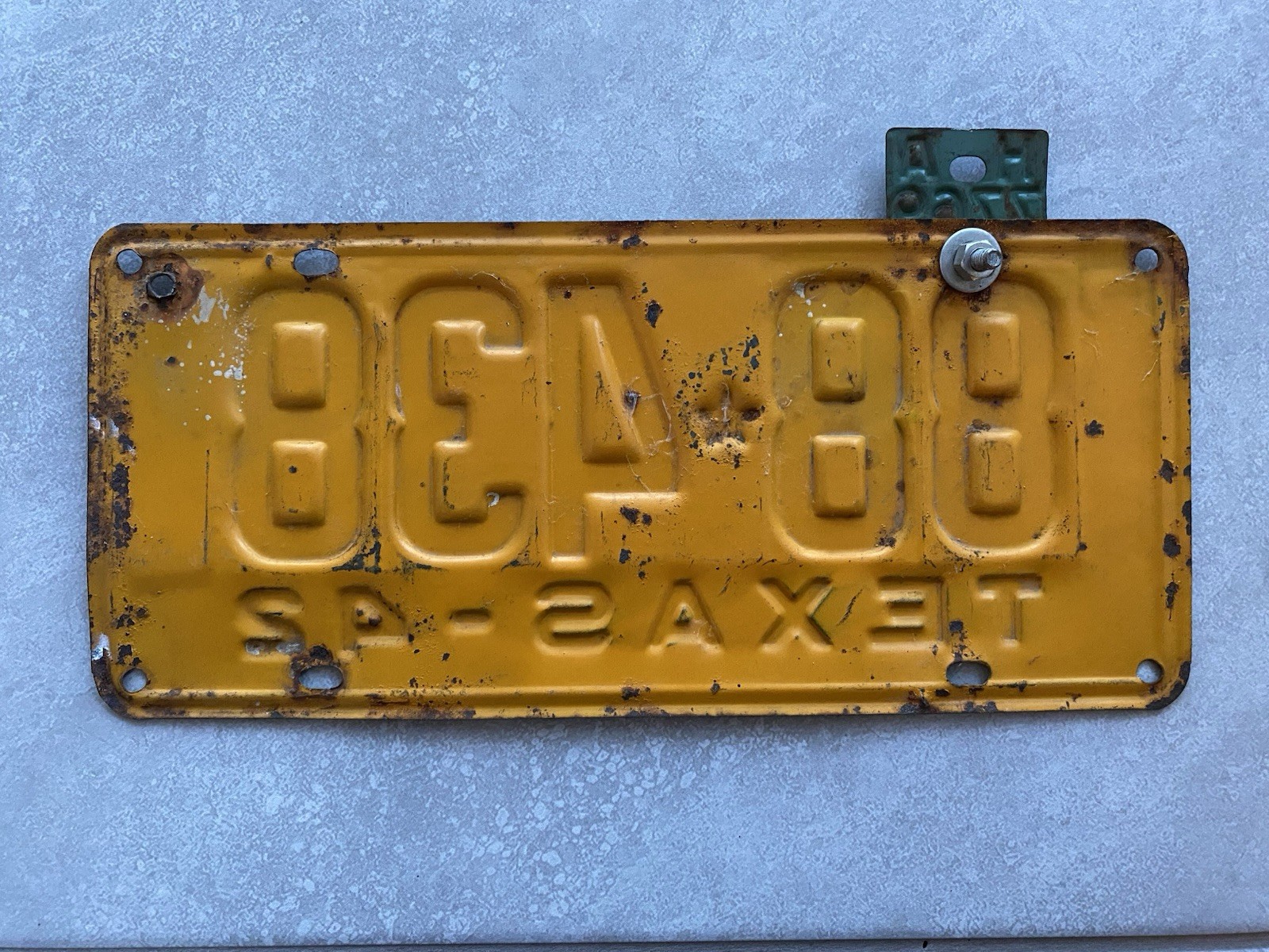 Vintage 1942 Texas License Plate