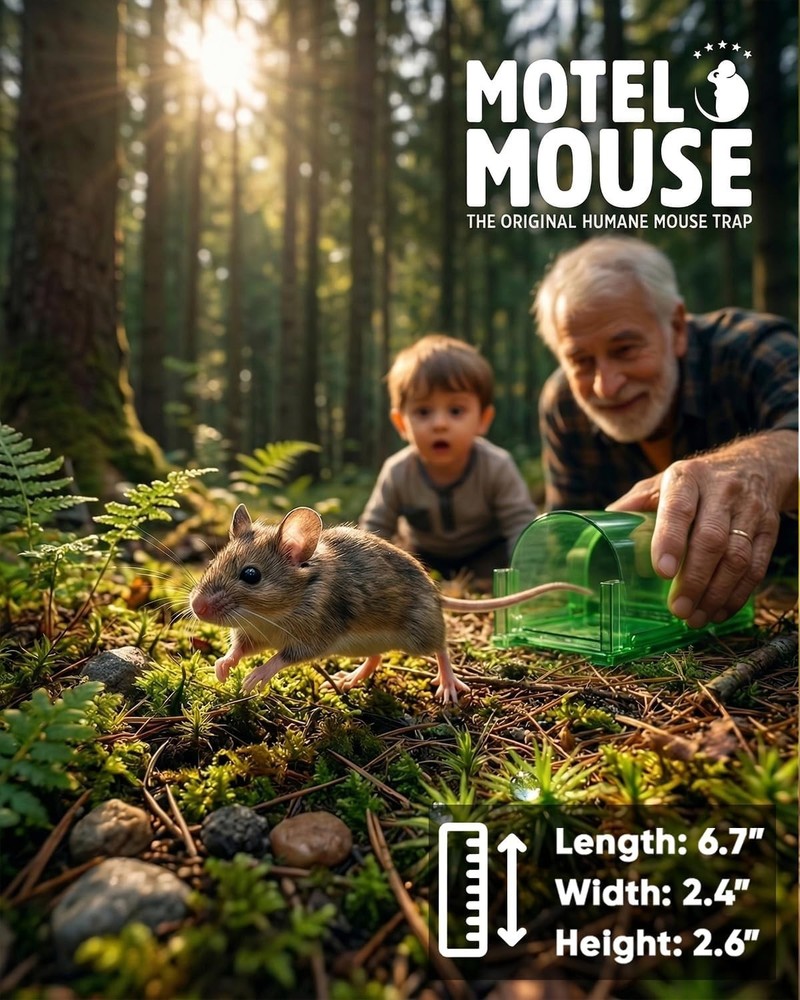 Safe & Ethical 2 Pack Mouse Traps, Hand-Powered with Complete Setup Guide