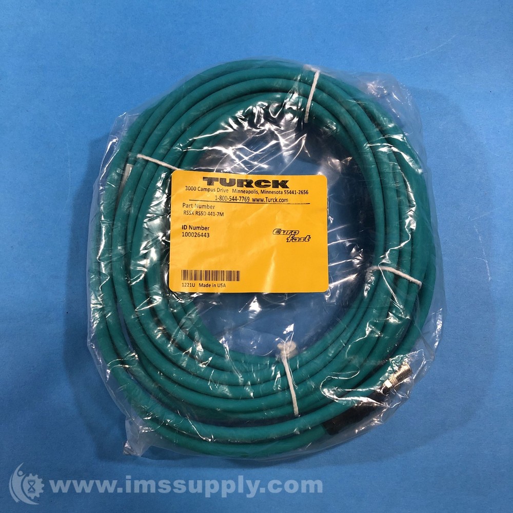 Turck RSSX RSSD 441-7M Double-ended Ethernet Cable / Cordset FNFP