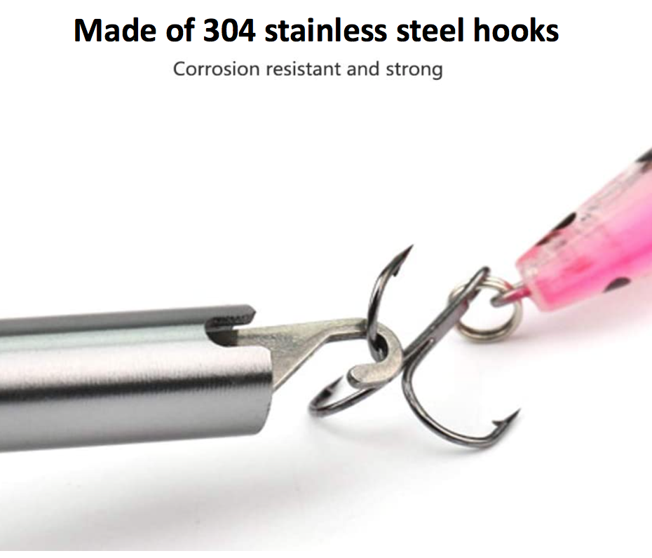 2 PACK Easy Fish Hook Remover Portable Extractor Detacher Puller T-Handle 6.75in