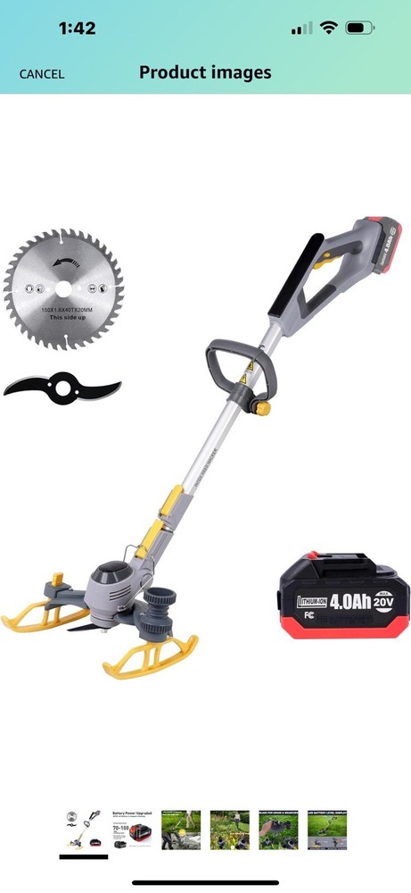 Patiox Cordless Week Wacker With 4.0 Ah Battery