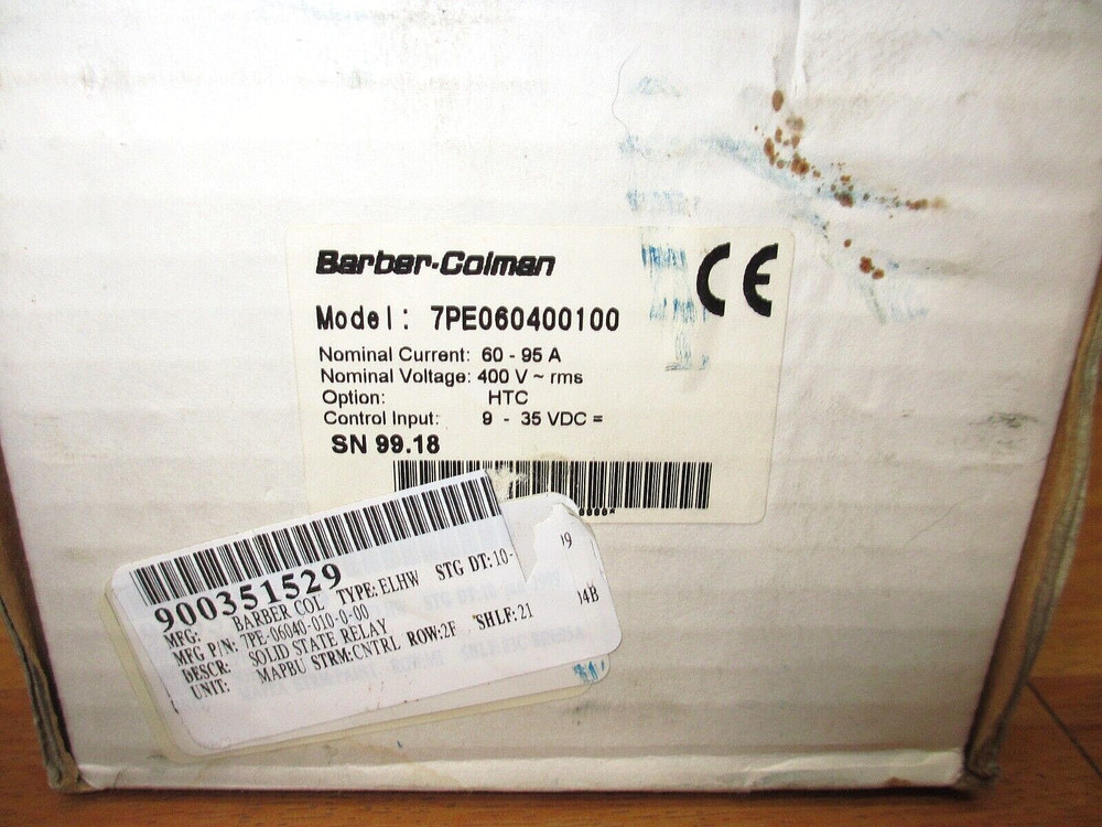 Barber Colman 7PE060400100 *NEW* Solid State Relay 400V