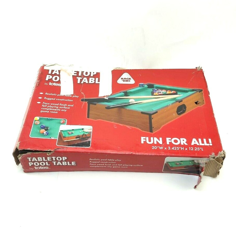 Totes The Tabletop Billiards Pool Table 2014 Missing The #12 Ball Used Condition