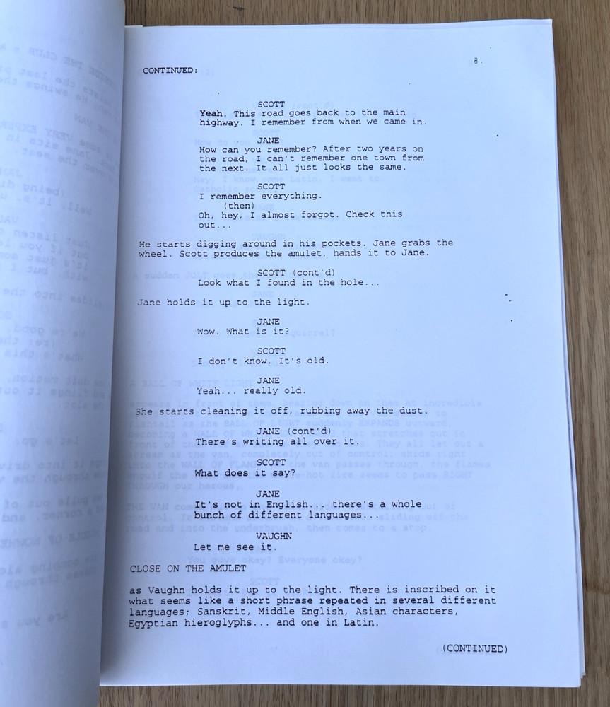 2000 Dead Last Television TV Original Pilot Episode Script Submission Statement