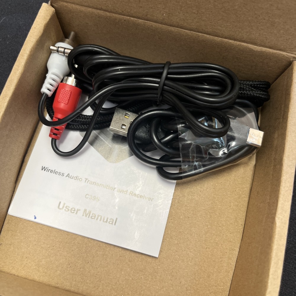 C39S Wireless Audio Transmitter Receiver LCD Screen Display Bluetooth Aux MP3