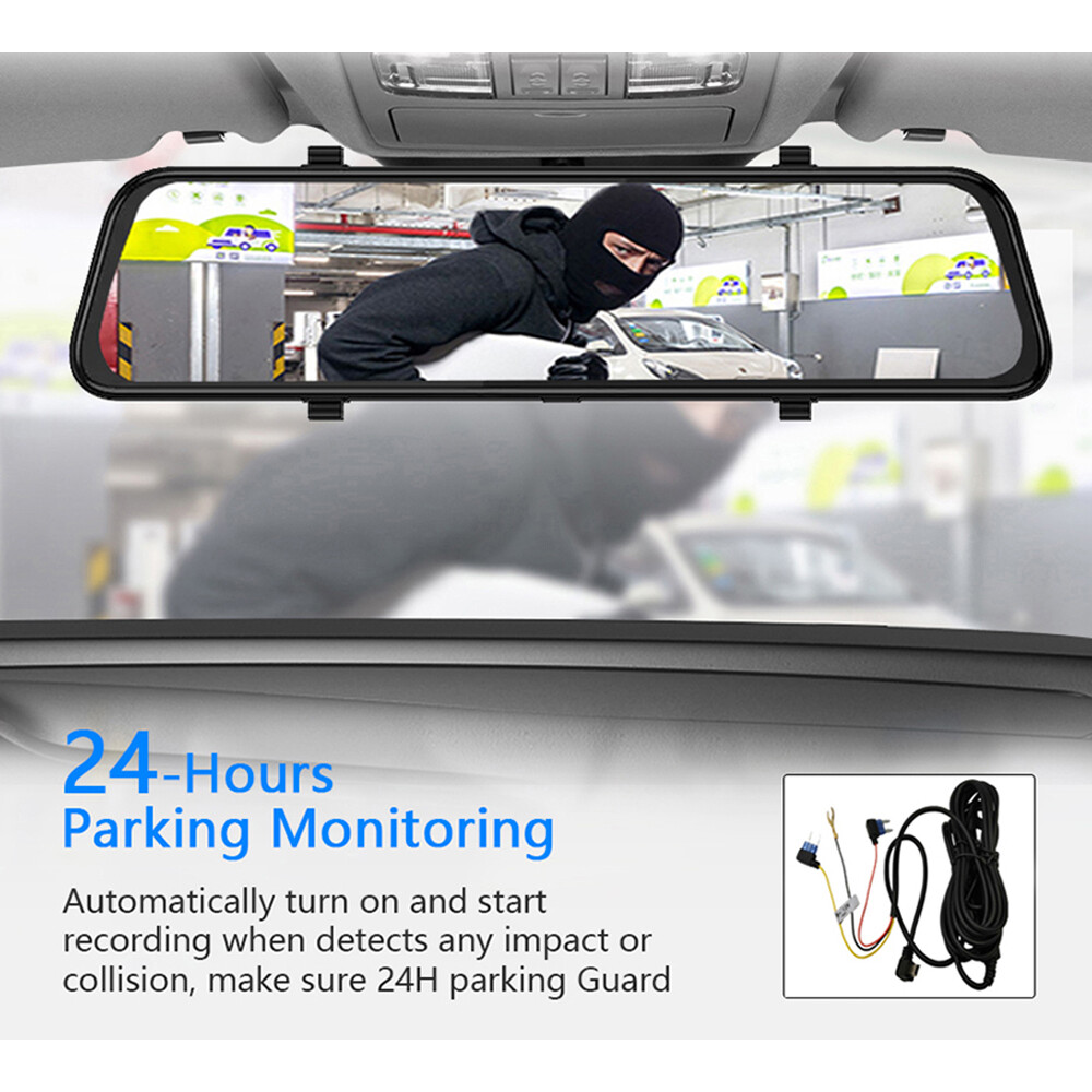 12" 4G Special bracket Car Camera rearview Android Mirror ADAS Remote Dash Cam