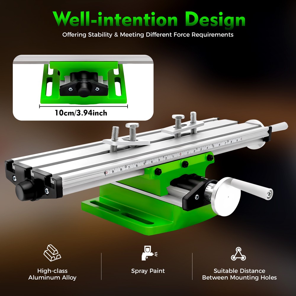 Multifunctional Milling Worktable Adjustable Cross Slide Table Drill Slide Table