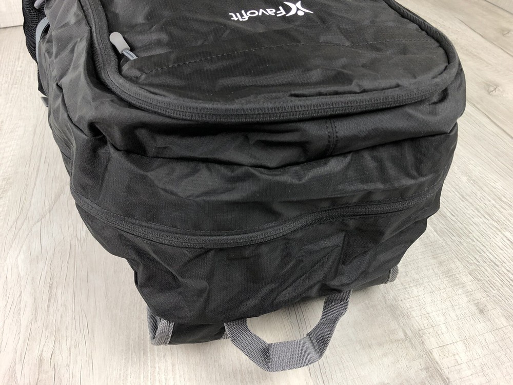 Favofit Backpack Black Lite Weight Packable Soft Shell 19x11x7” inch Climber Bag