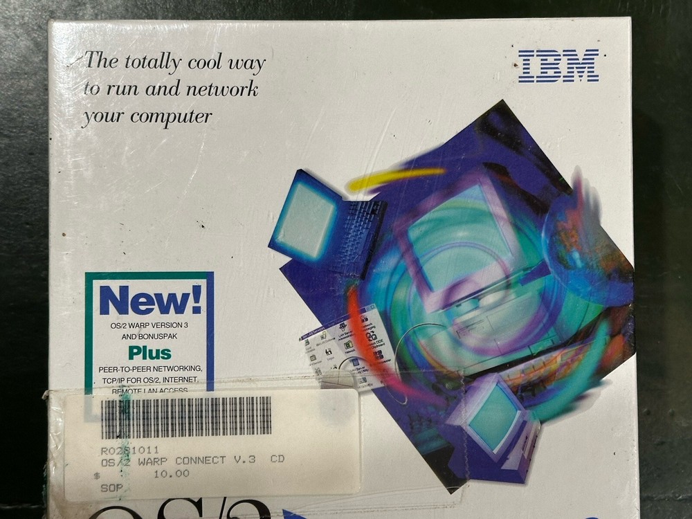 IBM OS/2 Warp Connect Version 3 CD-Rom Vintage Computer Software *New & Sealed*