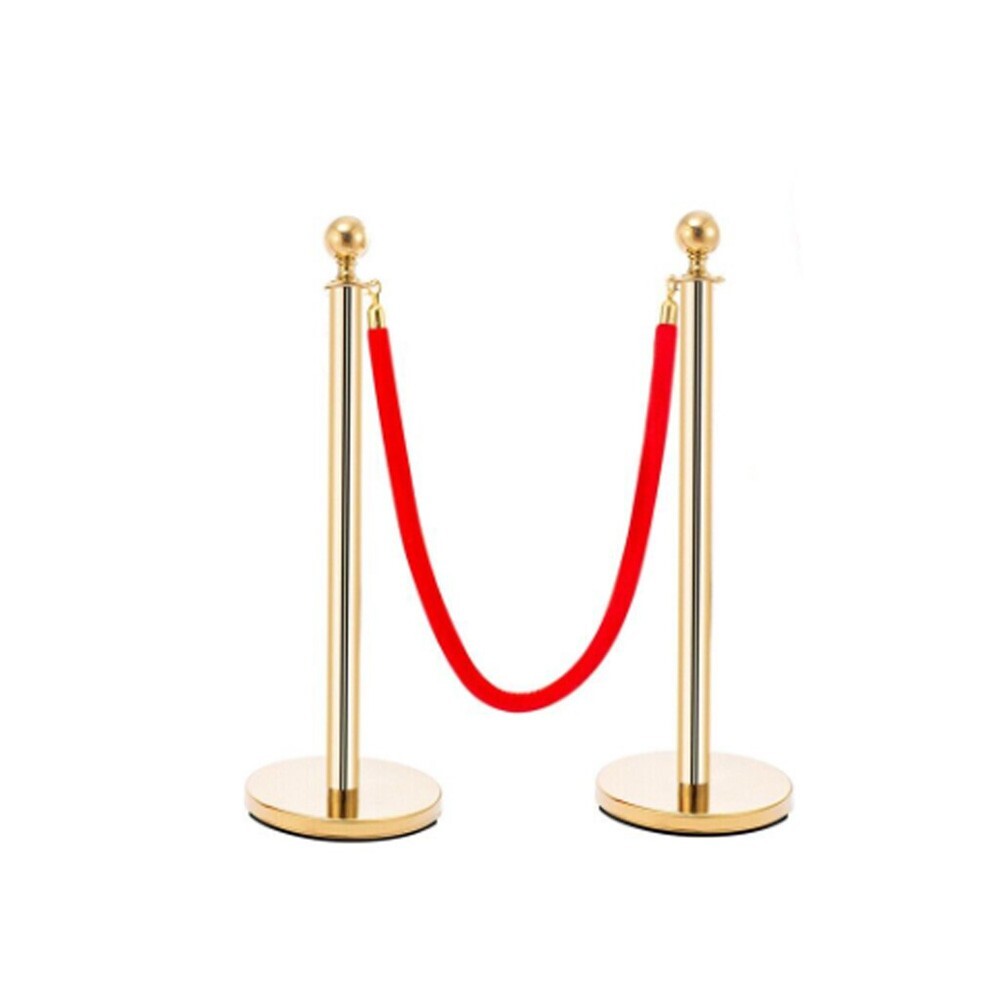 1Pc Gold Stanchion Crowd Control Stanchion Post Queue WITHOUT Red Rope