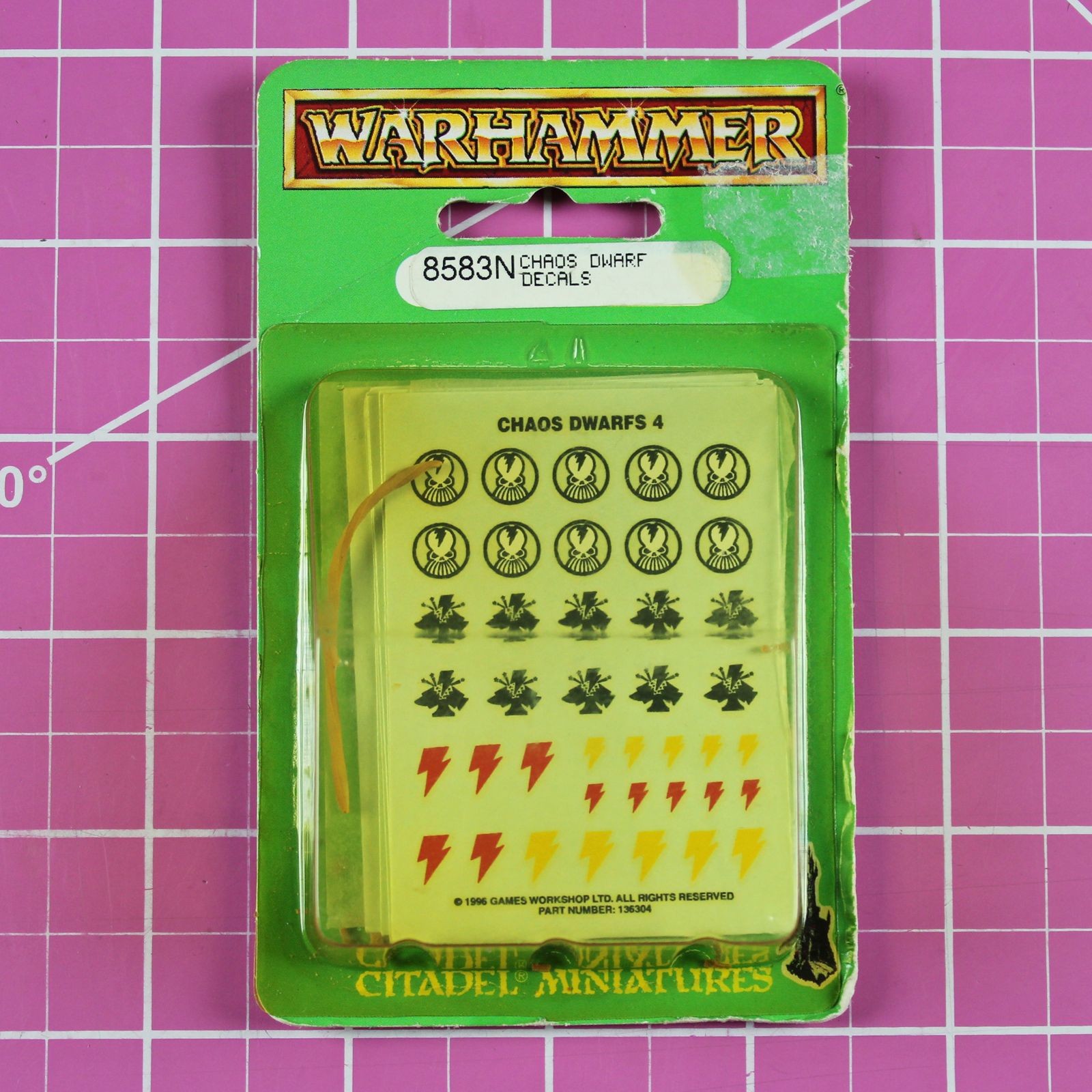 Warhammer Chaos Dwarf Decals NIB - OOP - Games Workshop Citadel Transfers Dwarfs