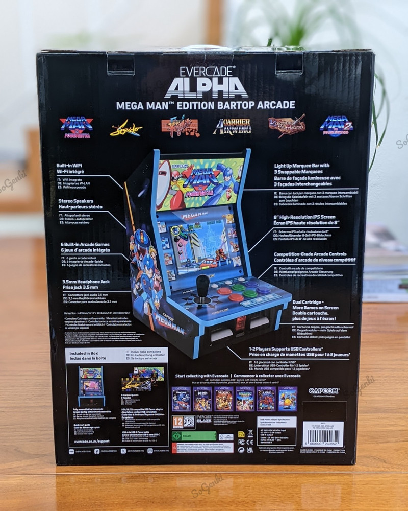 Evercade Alpha Mega Man Edition Bartop Arcade 6 Built-in Capcom Games