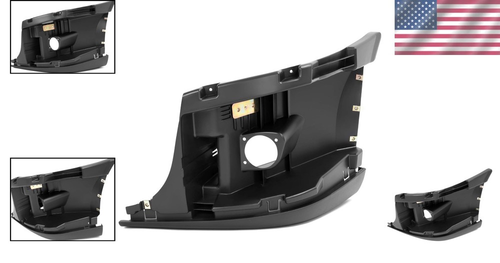 Front Bumper Reinforcement Plastic Black Compatible with Freightliner Cascadia
