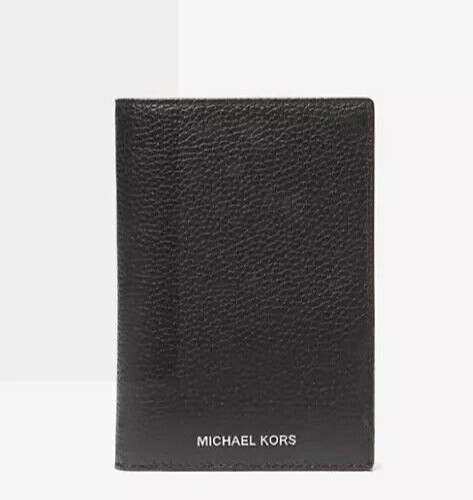 Michael Kors Black Pebbled Leather Passport Wallet