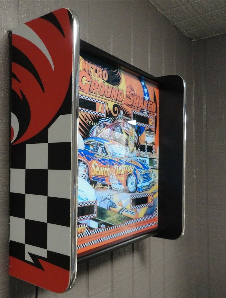 Bally Nitro Ground Shaker Pinball Head LED Display light box