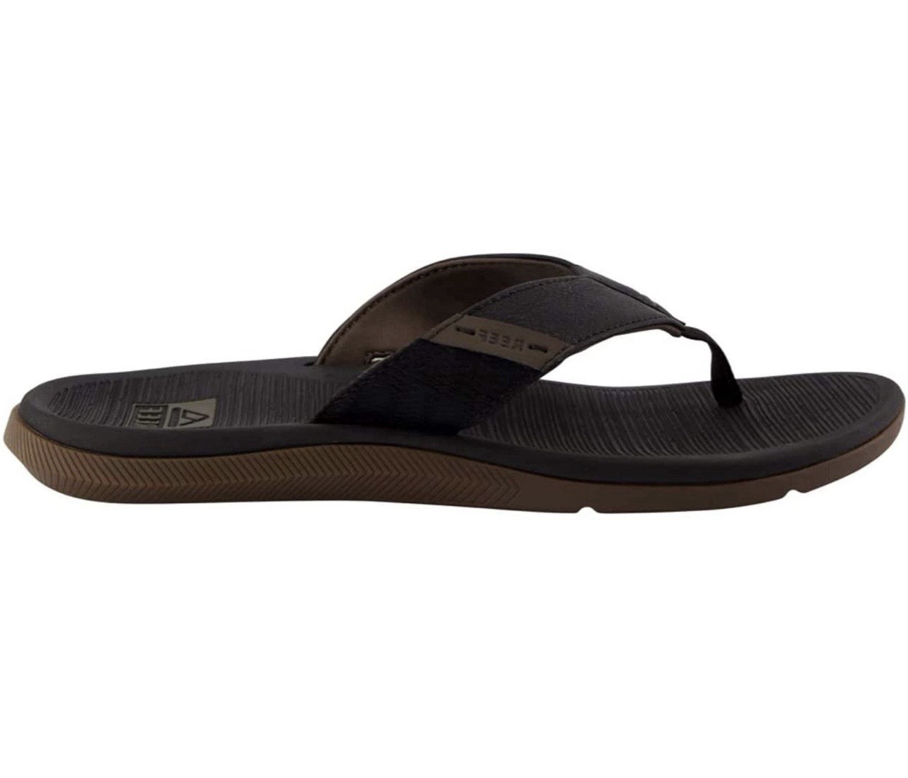 REEF Santa Ana Men's Sandals Beach Flip Flop Cushion Black/Brown CI4650 NWT