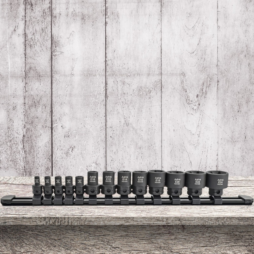 Astro Tool 78313 13-Piece E-Torx Low Profile Nano Impact Socket Set
