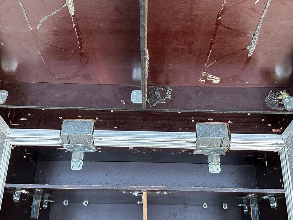 2 Compartment Speaker Trunk Case with wheels #603 (One)THS