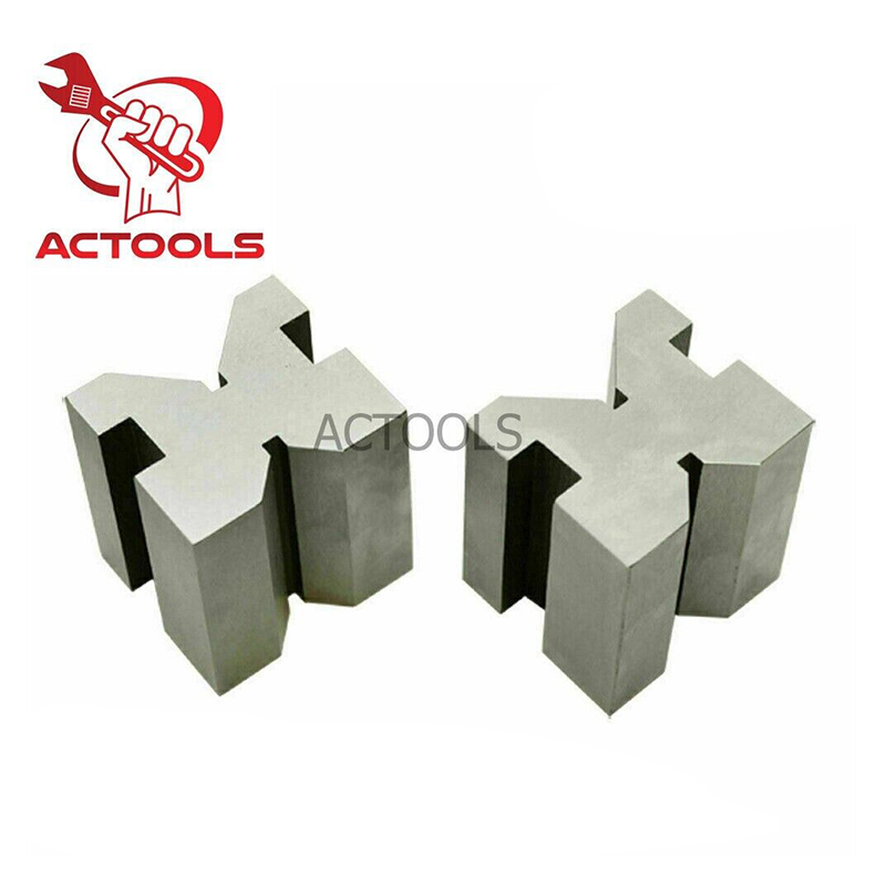 Precision Engineers All Steel Vee Blocks Clamp Set V Block Matched Pair ACTOOLS
