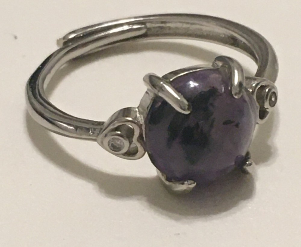 charoite ring adjustable to size 6 & 7
