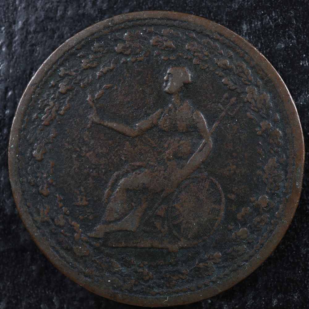 LC-54D1 Halfpenny token 1815 Lower Bas Canada Quebec Spread eagle Breton 994