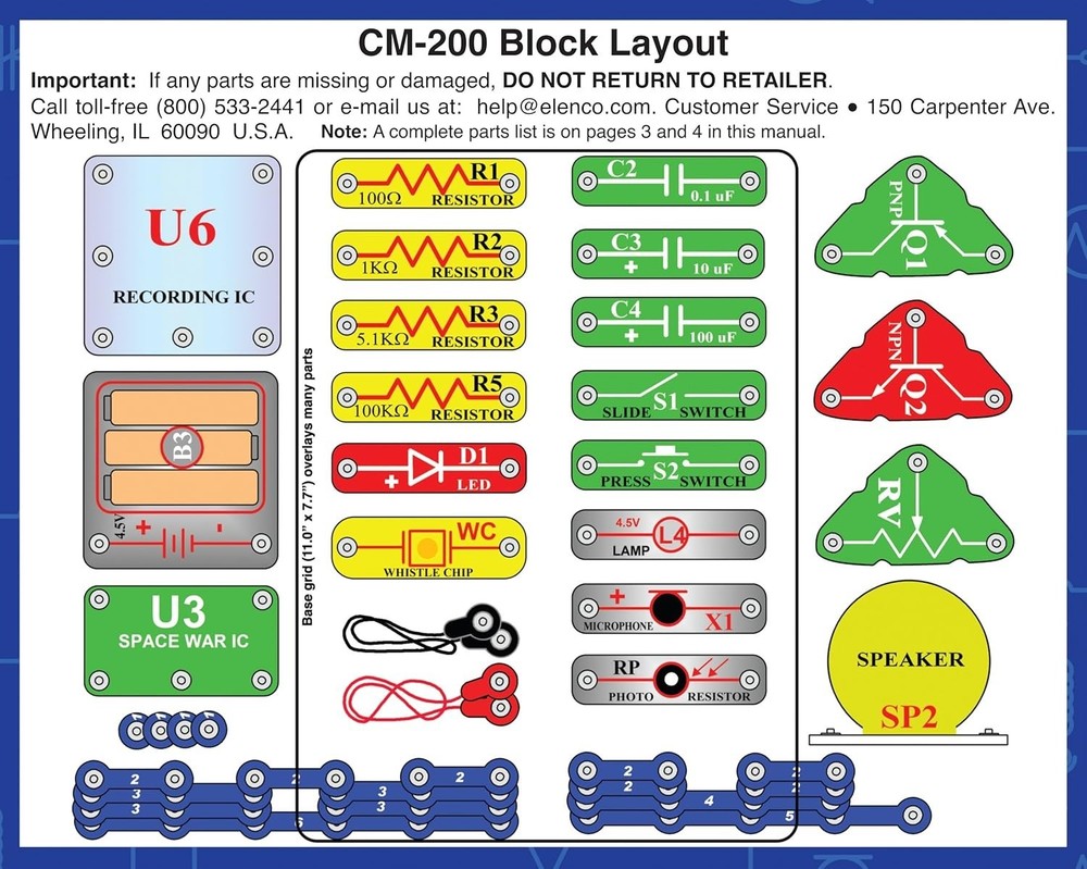 Electronics Discovery Kit with 42 Snap Modules & Color Manual for Creative Kids